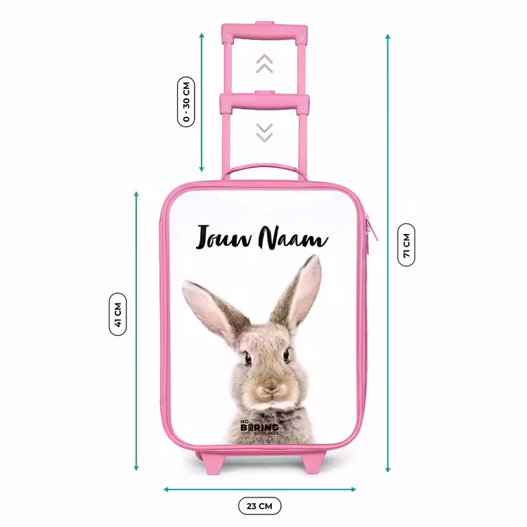 Kinderkoffer met naam - Roze - Koen Konijn — 6