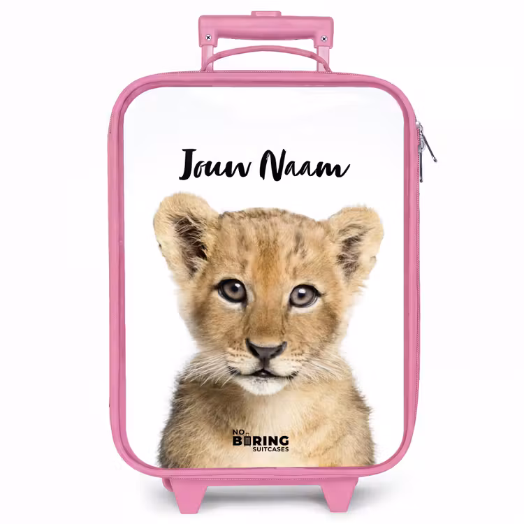 Kinderkoffer met naam - Roze - Winnie Welpje — 1