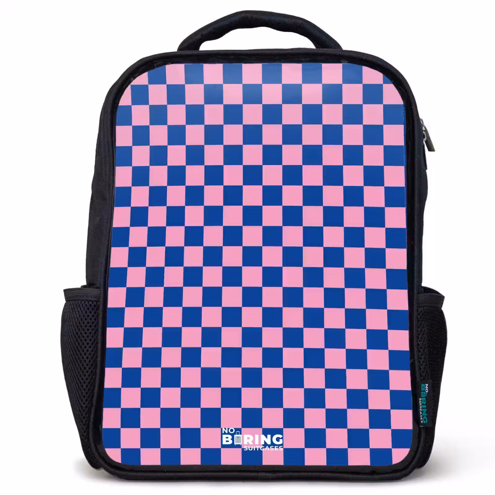 Kinderrugzak - Zwart - Blokjes - Blauw - Roze — 1
