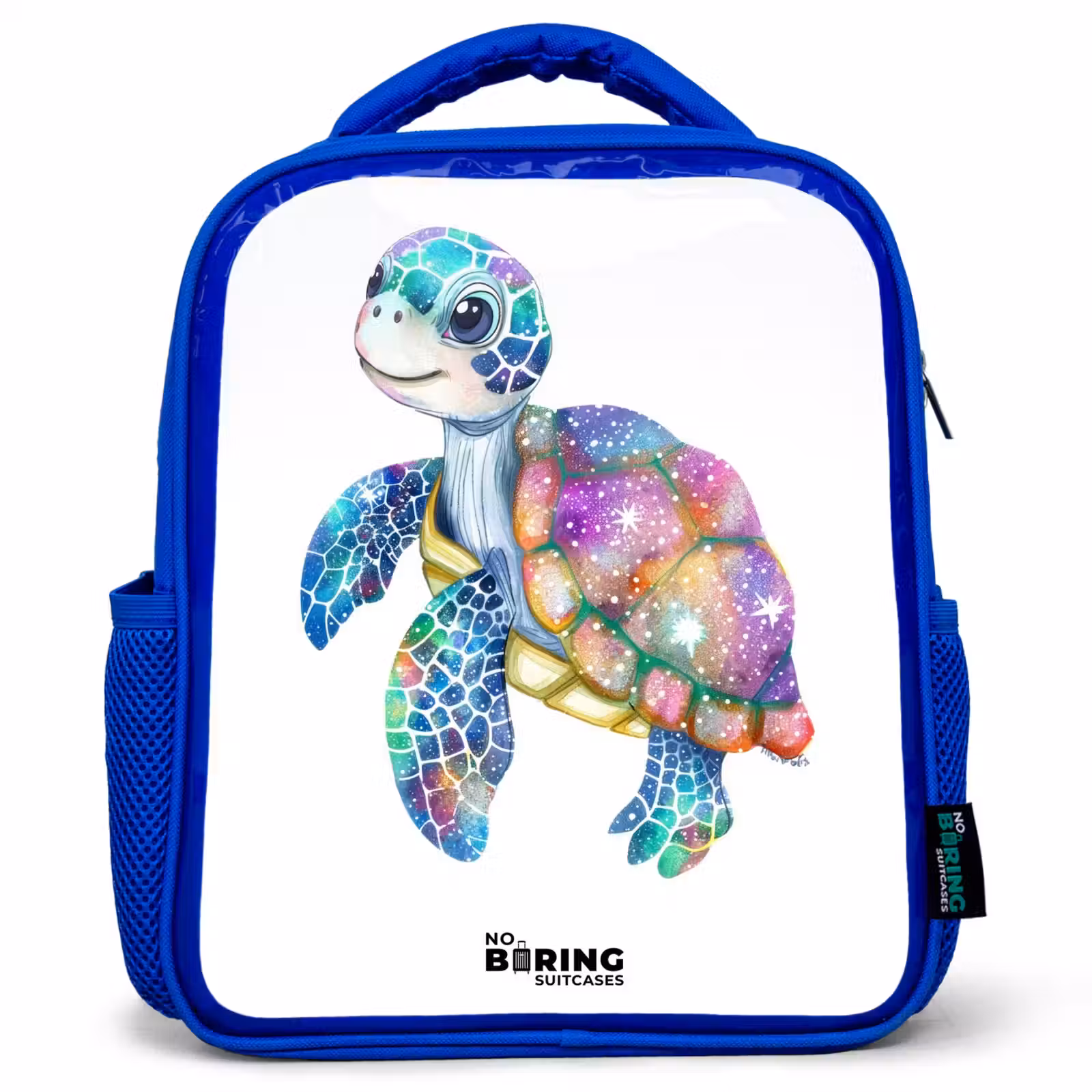 Kinderrugzak - Blauw - Kleurrijke schildpad als mozaïek — 1