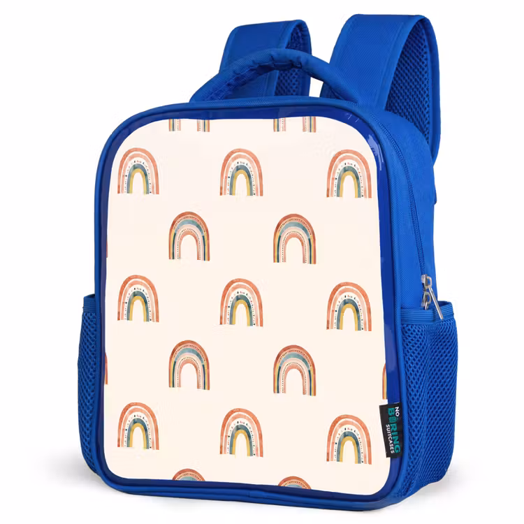 Kinderrugzak - Blauw - Boho - Regenboog - Patroon — 9