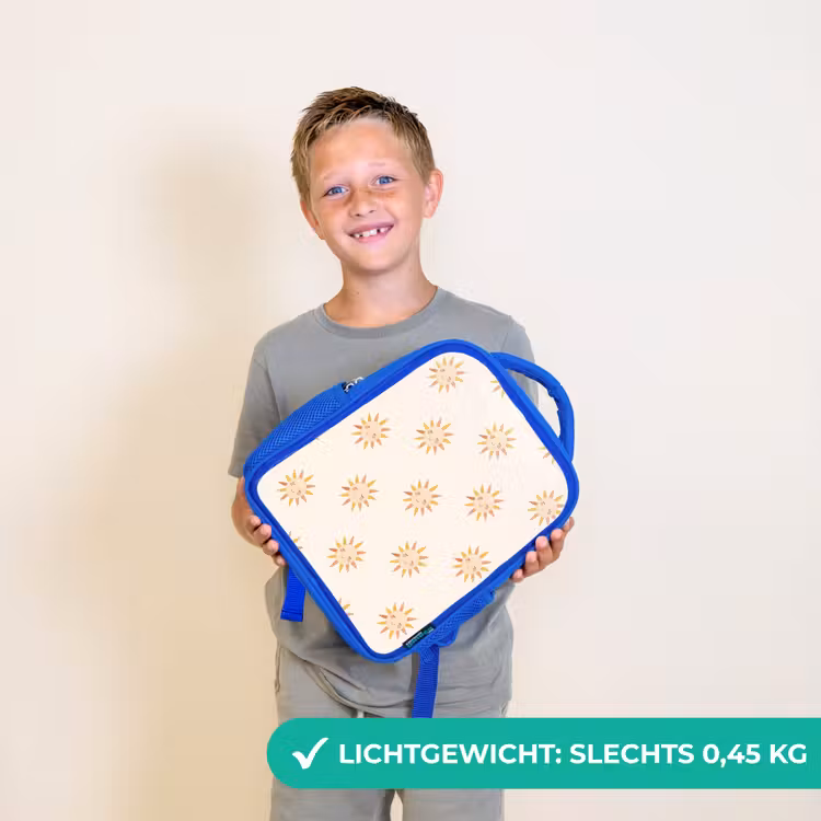 Kinderrugzak - Blauw - Vrolijk - Zon - Blosjes - Boho — 2