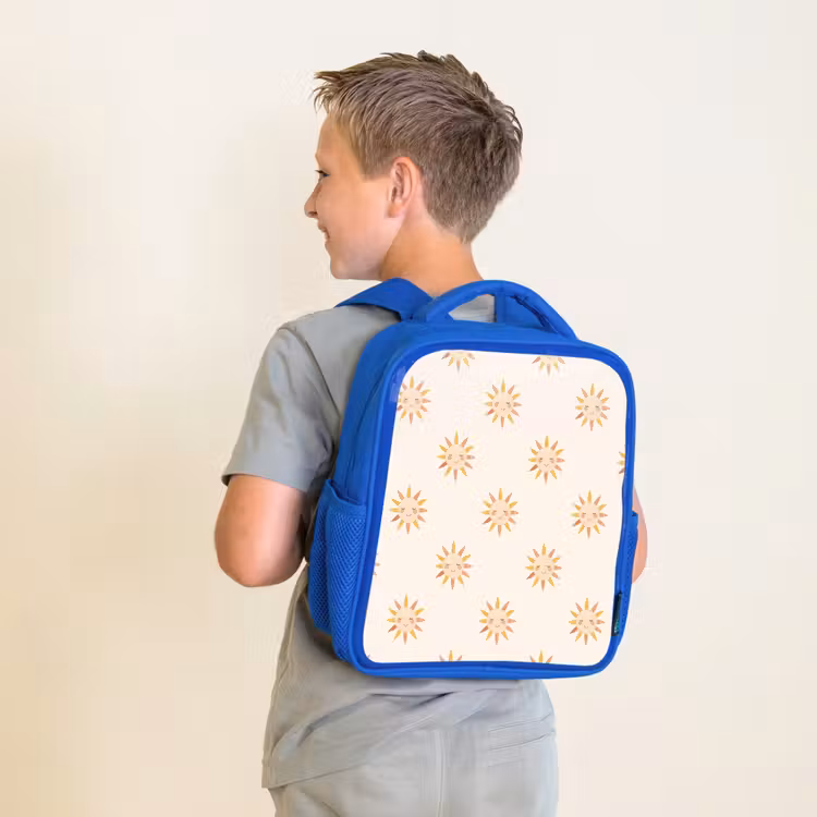 Kinderrugzak - Blauw - Vrolijk - Zon - Blosjes - Boho — 3