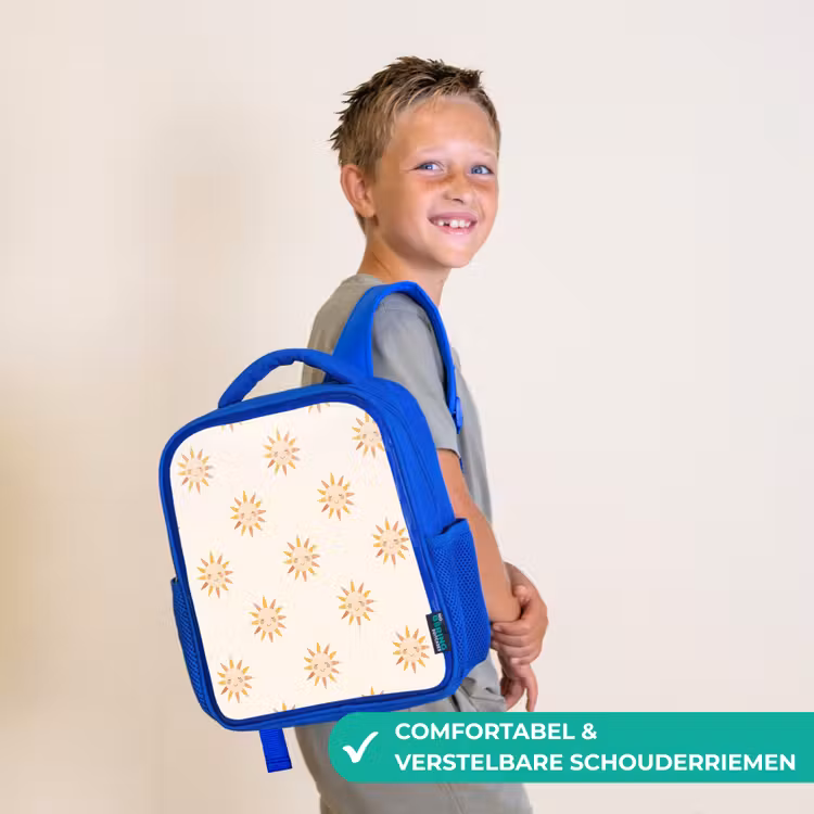 Kinderrugzak - Blauw - Vrolijk - Zon - Blosjes - Boho — 4