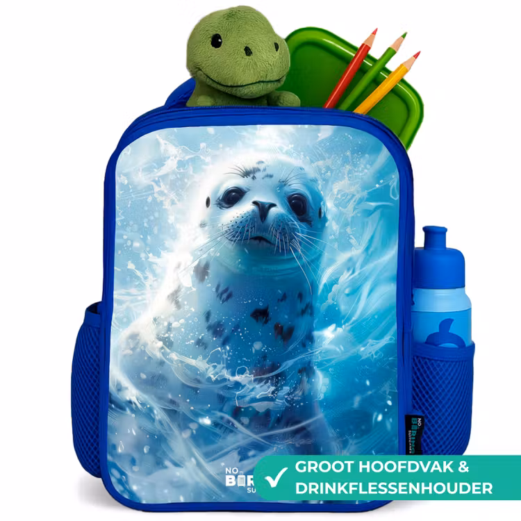 Kinderrugzak - Blauw - Zeehondenpup in helderblauw water — 5