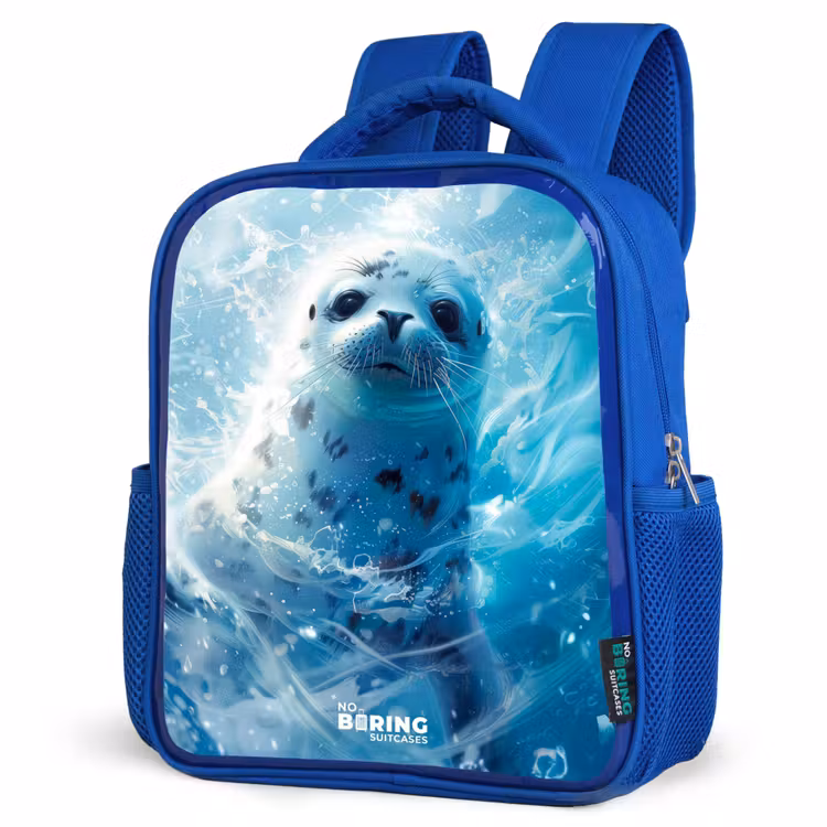 Kinderrugzak - Blauw - Zeehondenpup in helderblauw water — 9