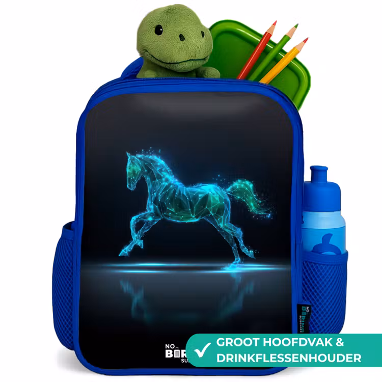 Kinderrugzak - Blauw - Futuristisch galopperend paard — 5