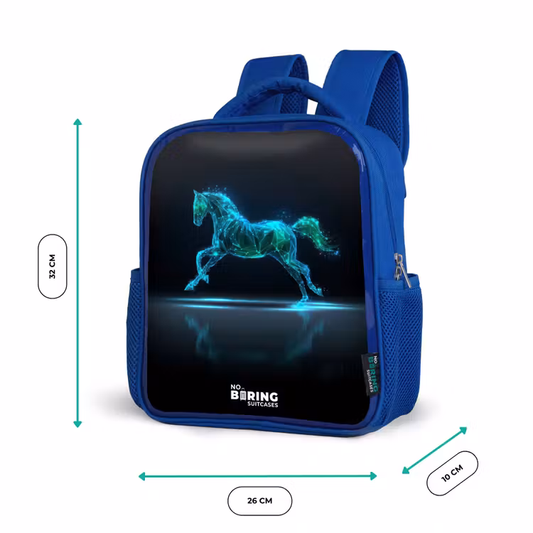 Kinderrugzak - Blauw - Futuristisch galopperend paard — 6
