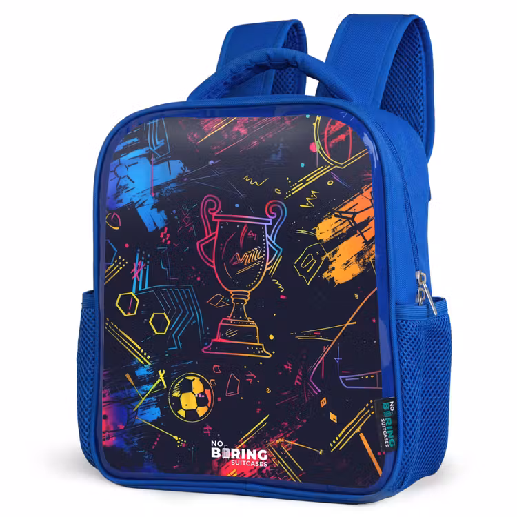 Kinderrugzak - Blauw - Neon sporttrofee design — 9