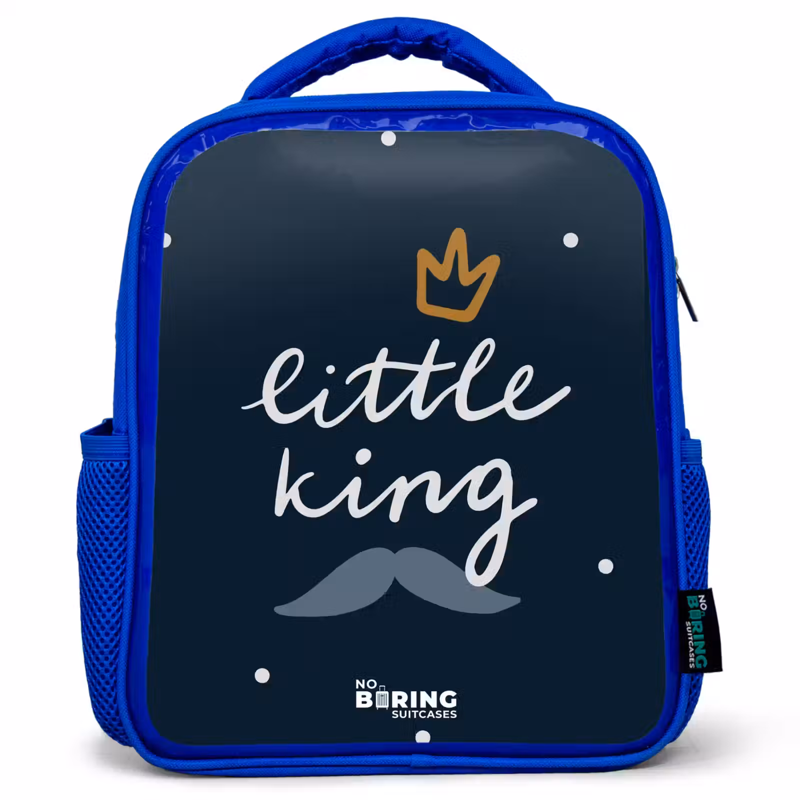 Kinderrugzak - Blauw - Little king met stippen — 1