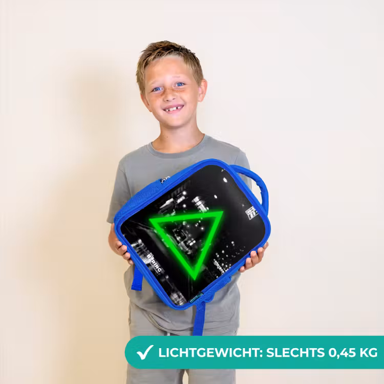 Kinderrugzak - Blauw - Felgroene driehoek — 2