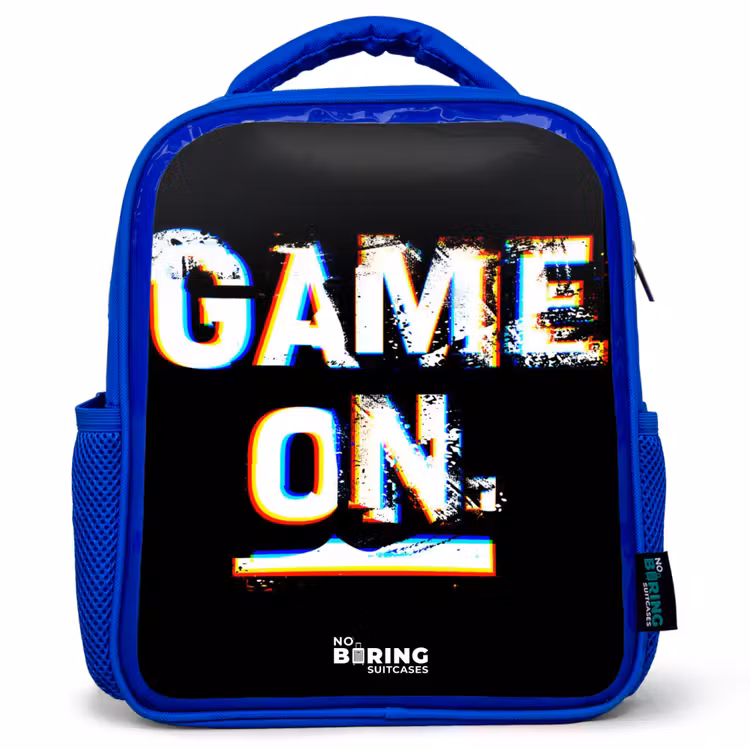 Kinderrugzak - Blauw - Game on in zwart wit — 1