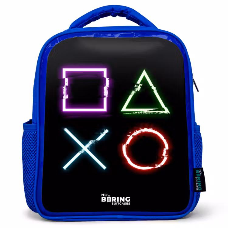 Kinderrugzak - Blauw - Knoppen van een gameconsole — 1
