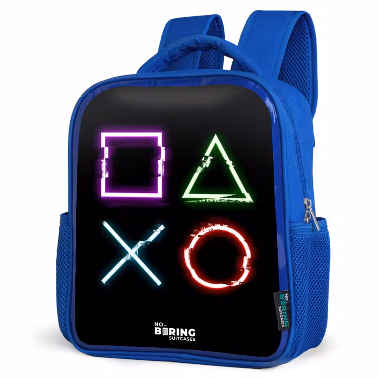 Kinderrugzak - Blauw - Knoppen van een gameconsole — 9