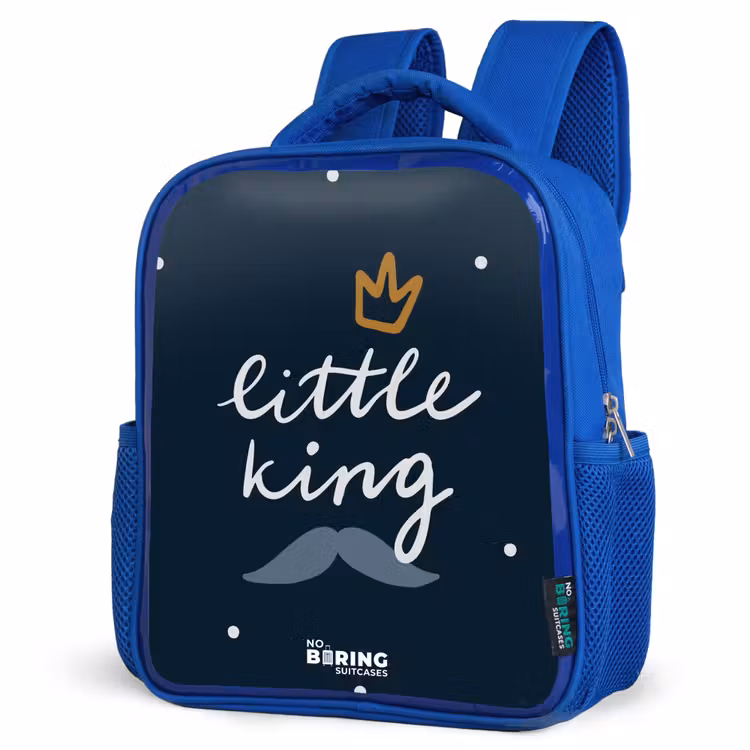 Kinderrugzak - Blauw - Little king met stippen — 9