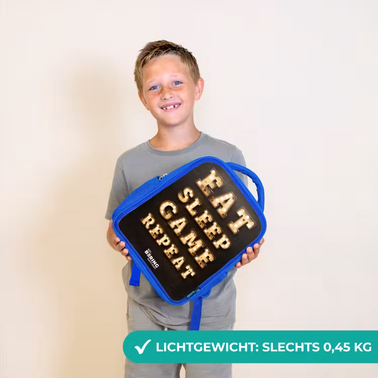 Kinderrugzak - Blauw - Qoute met licht — 2