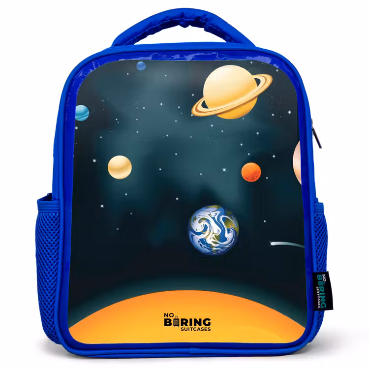 Kinderrugzak - Blauw - Ruimte met planeten — 1