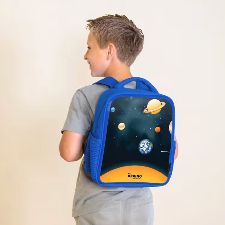 Kinderrugzak - Blauw - Ruimte met planeten — 3