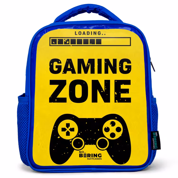Kinderrugzak - Blauw - Zwart-geel met gaming zone — 1