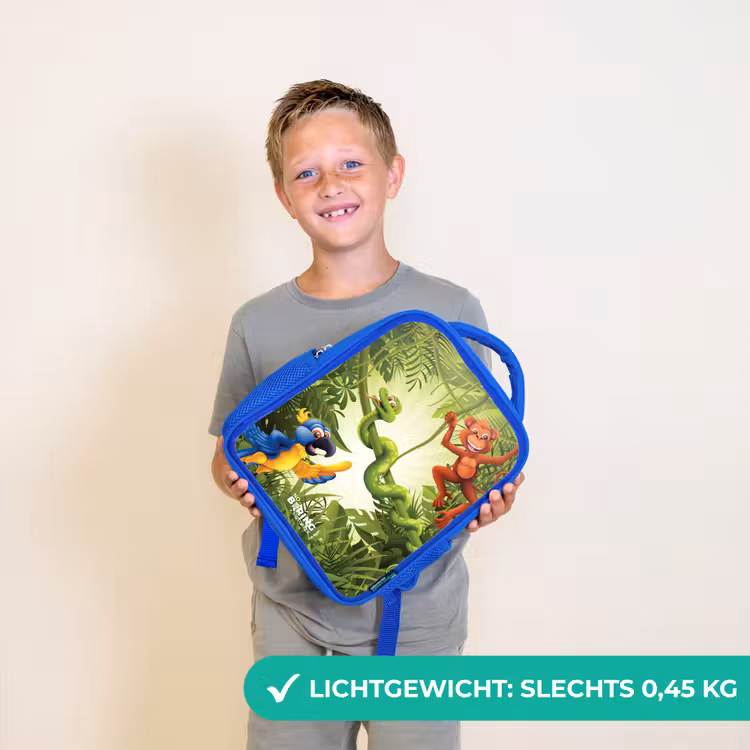 Kinderrugzak - Blauw - Dieren in de jungle — 2