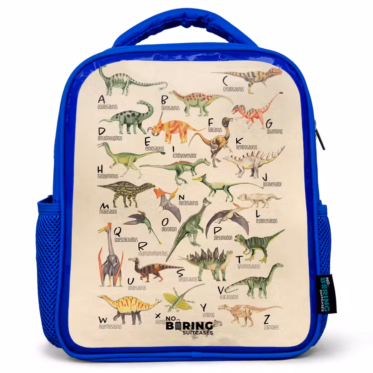 Kinderrugzak - Blauw - Dino alfabet — 1