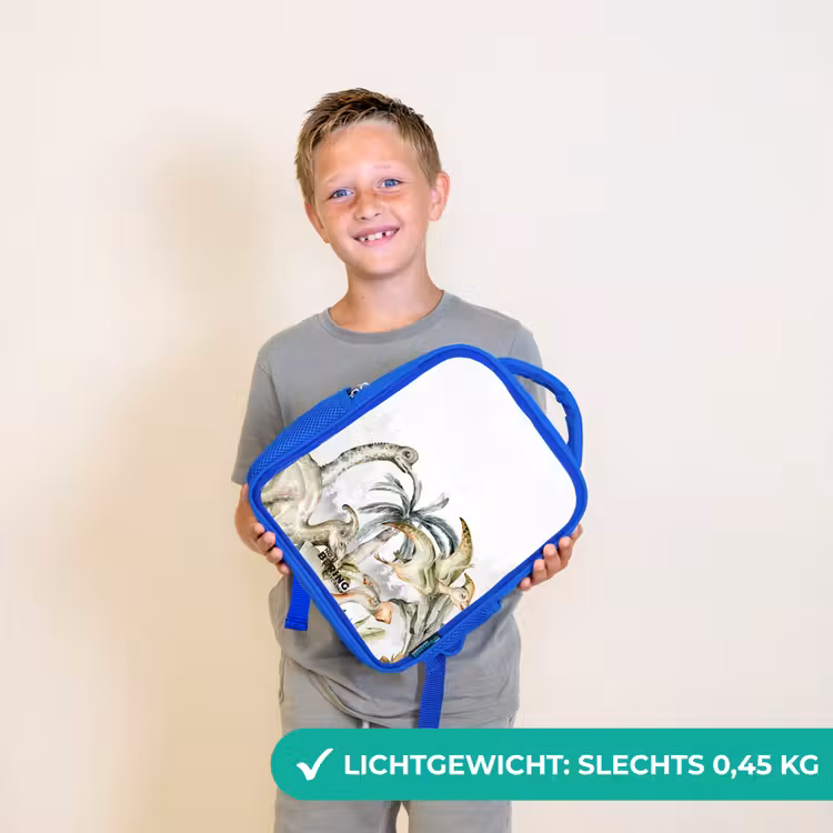 Kinderrugzak - Blauw - Dino's in een ruig landschap — 2