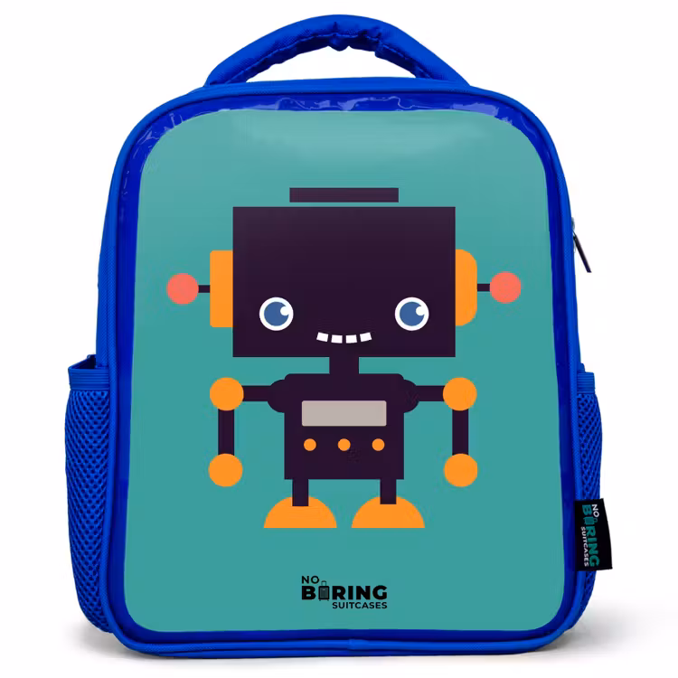 Kinderrugzak - Blauw - Groene robot — 1