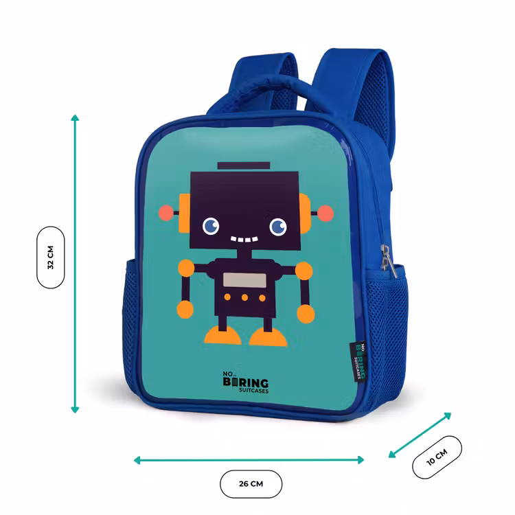 Kinderrugzak - Blauw - Groene robot — 6