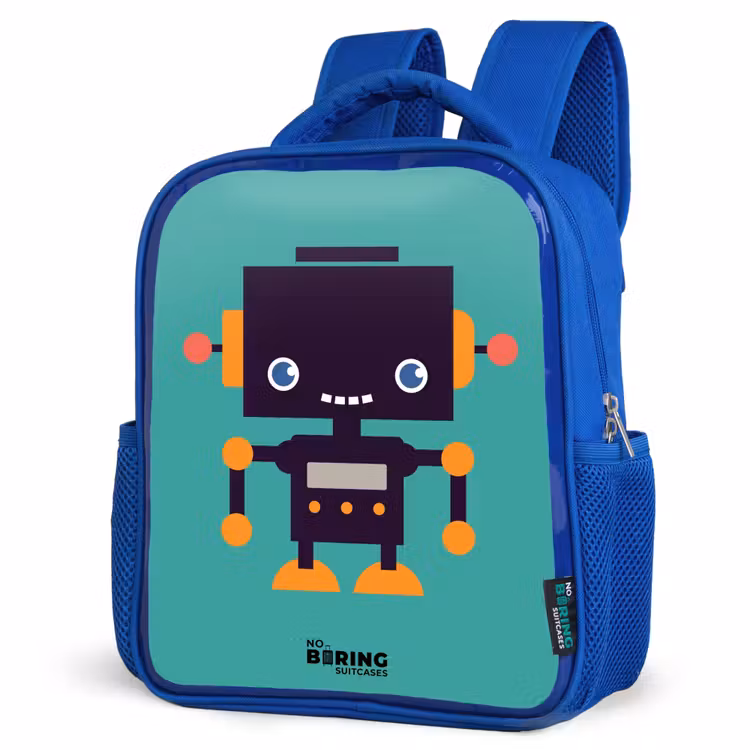 Kinderrugzak - Blauw - Groene robot — 9
