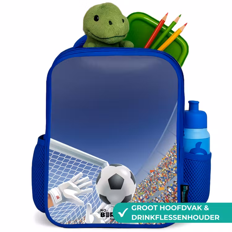 Kinderrugzak - Blauw - Keeper die een voetbal tegenhoud — 5