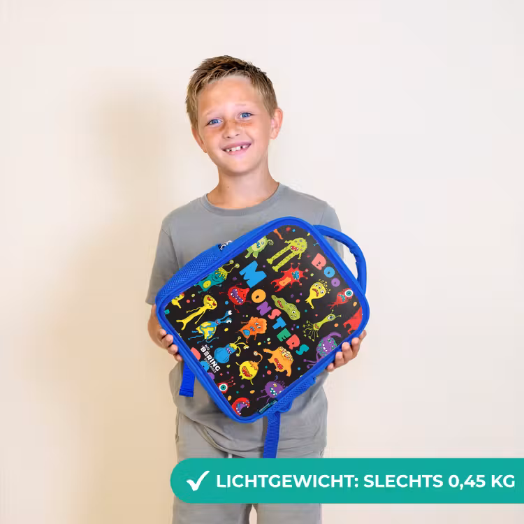 Kinderrugzak - Blauw - Patroon van monsters — 2