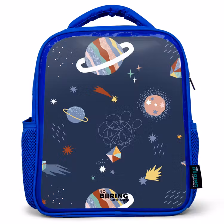 Kinderrugzak - Blauw - Planeten in de hemel — 1