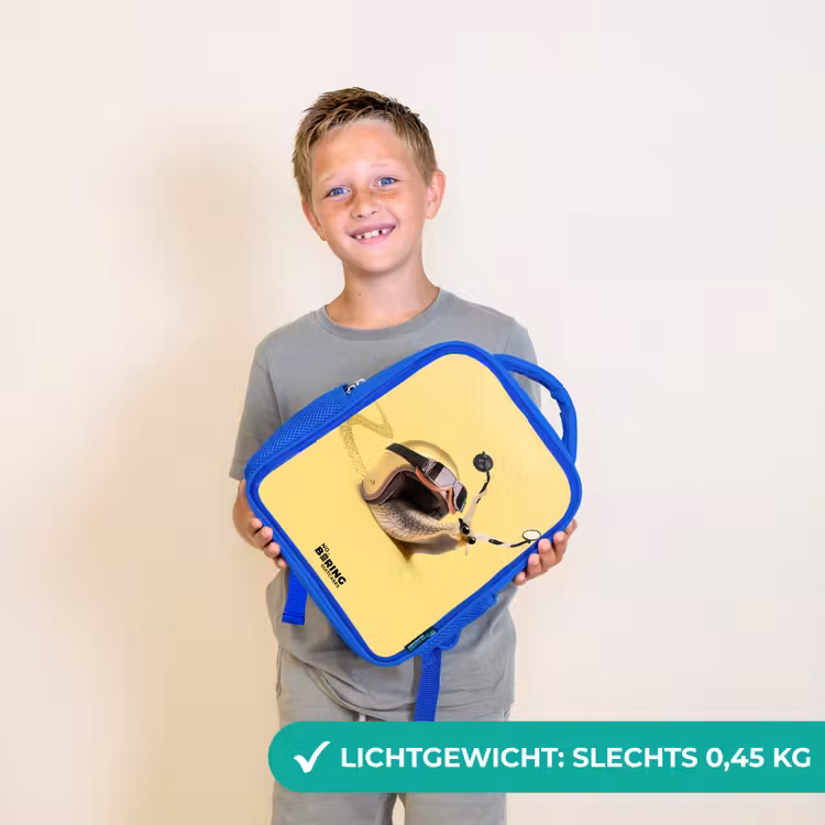 Kinderrugzak - Blauw - Slak met motorhelm — 2