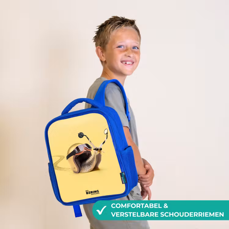 Kinderrugzak - Blauw - Slak met motorhelm — 4