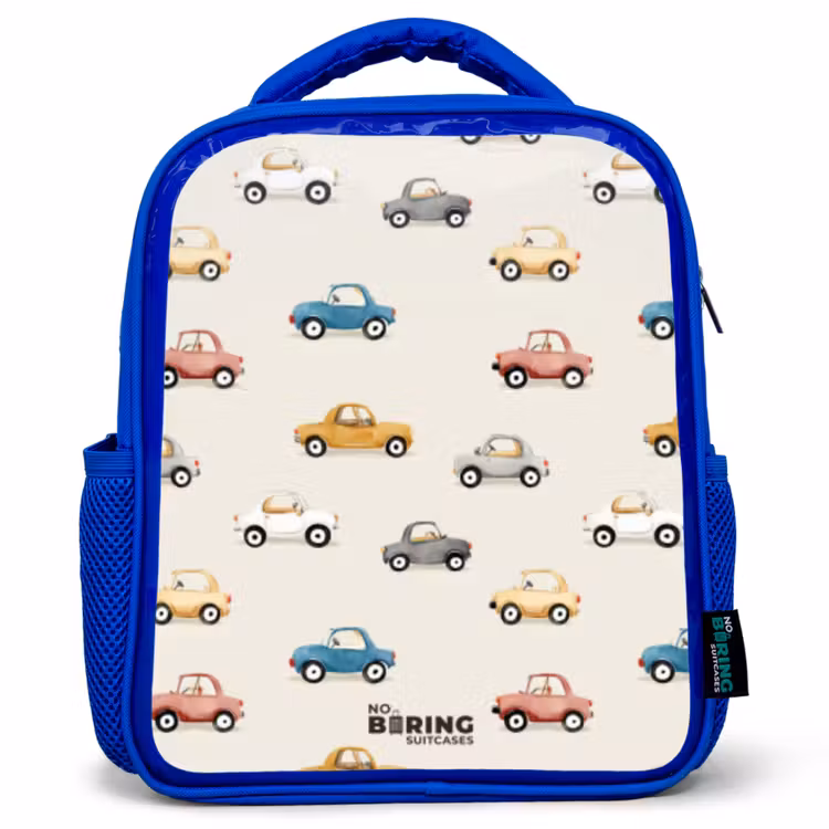 Kinderrugzak - Blauw - Kleurrijke retro autootjes — 1