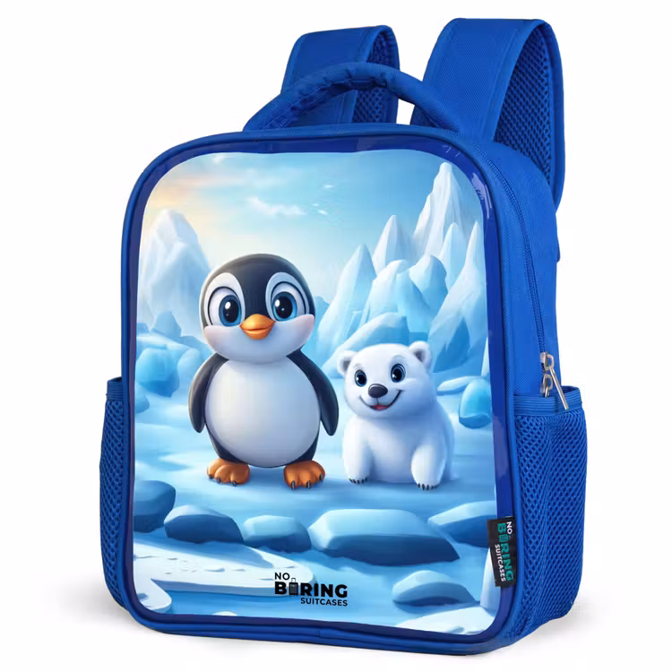 Kinderrugzak - Blauw - Pinguïn en ijsbeertje op ijsschotsen — 9