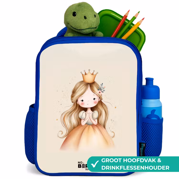 Kinderrugzak - Blauw - Prinses in gouden tinten — 5