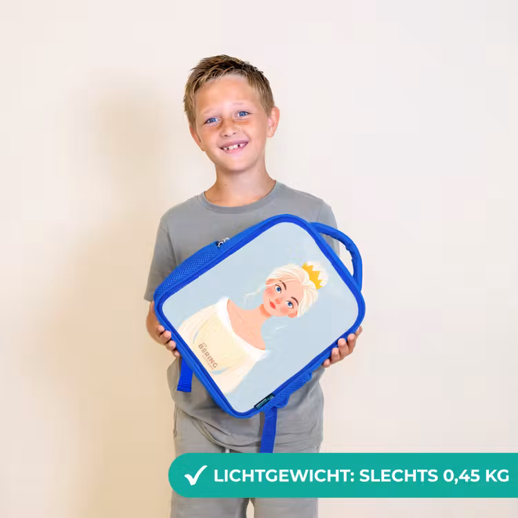 Kinderrugzak - Blauw - Prinses met een gouden kroon - Blauw — 2