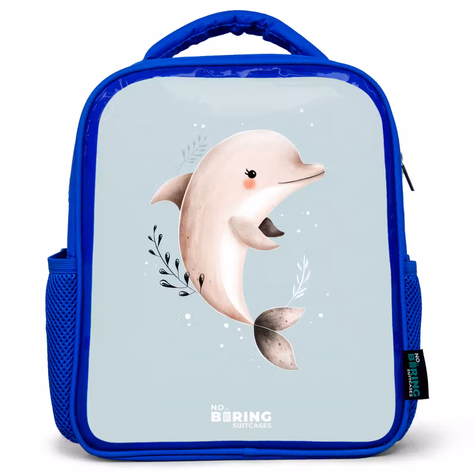 Kinderrugzak - Blauw - Beige dolfijn in blauw water — 1