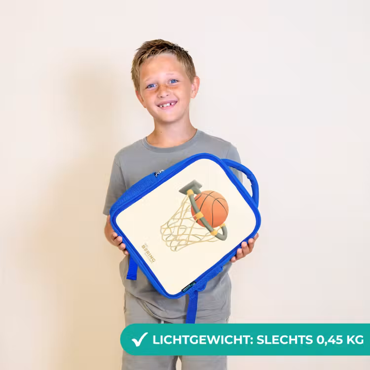 Kinderrugzak - Blauw - Basketbal in neutrale kleuren — 2