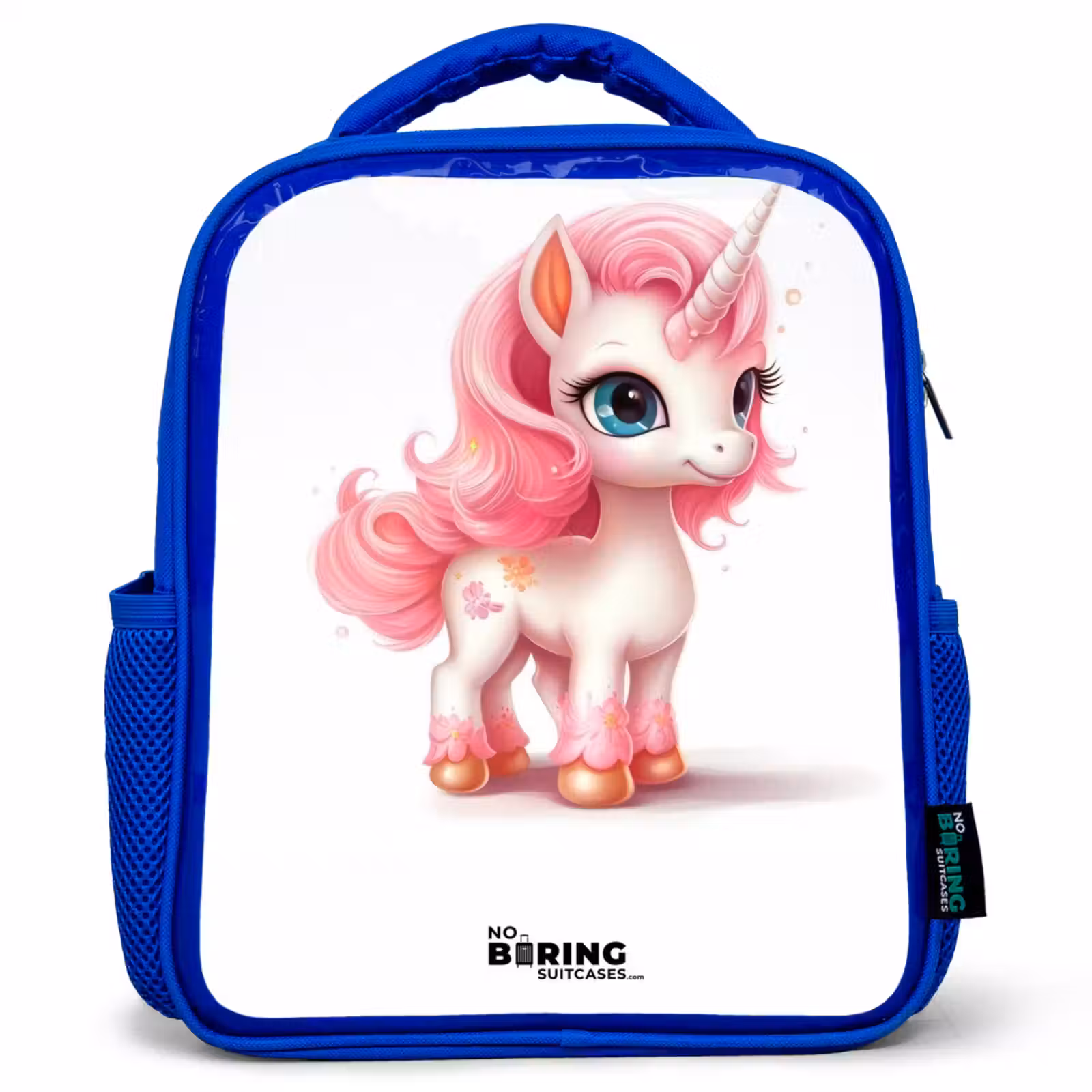 Kinderrugzak - Blauw - Eenhoorn met roze manen — 1