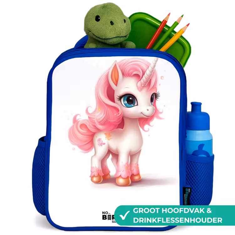 Kinderrugzak - Blauw - Eenhoorn met roze manen — 5