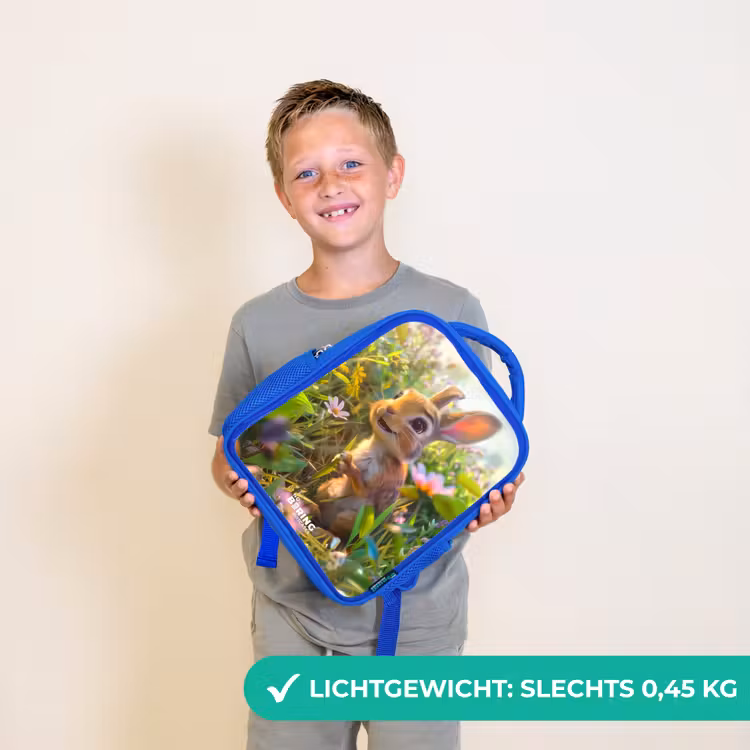 Kinderrugzak - Blauw - Kareltje konijn — 2