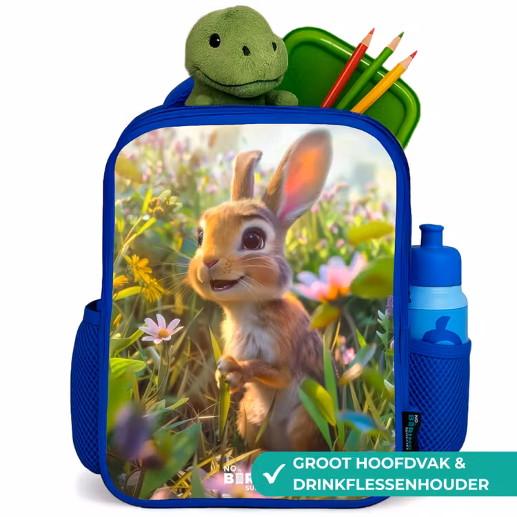 Kinderrugzak - Blauw - Kareltje konijn — 5