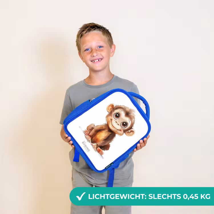 Kinderrugzak - Blauw - Baby aap — 2