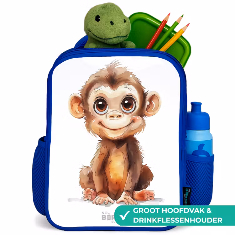 Kinderrugzak - Blauw - Baby aap — 5