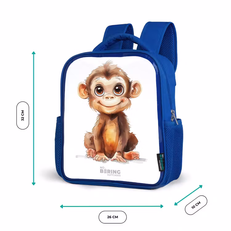 Kinderrugzak - Blauw - Baby aap — 6