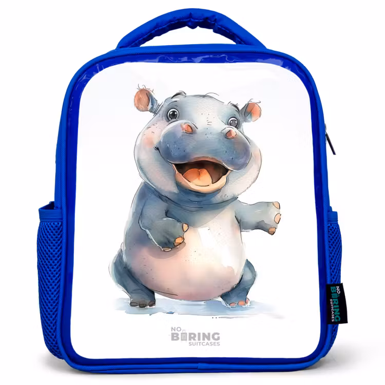 Kinderrugzak - Blauw - Baby nijlpaard — 1