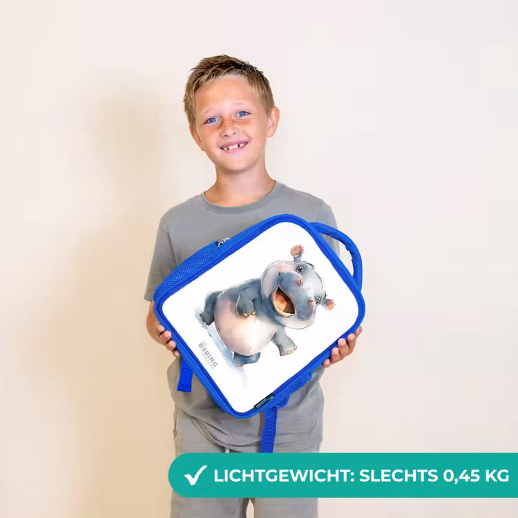 Kinderrugzak - Blauw - Baby nijlpaard — 2