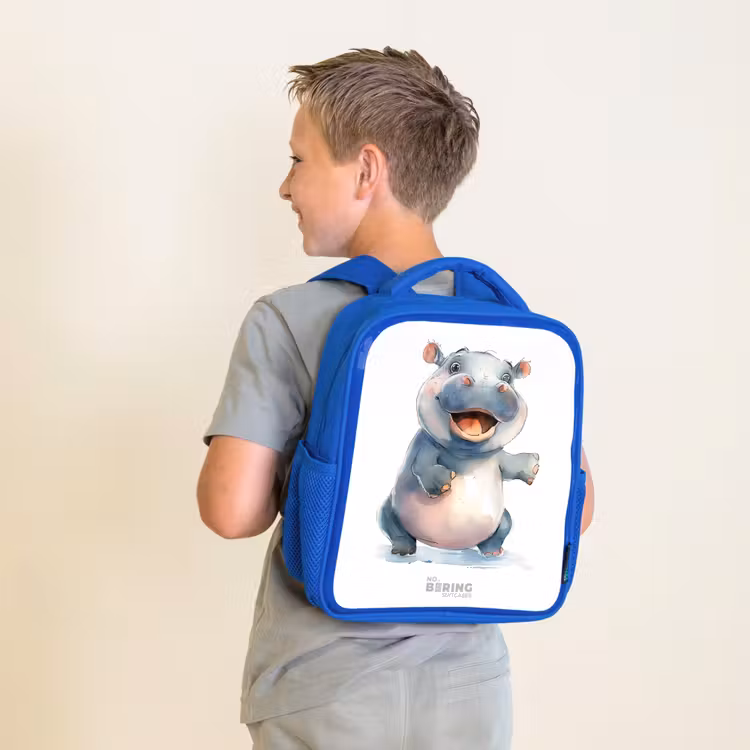 Kinderrugzak - Blauw - Baby nijlpaard — 3